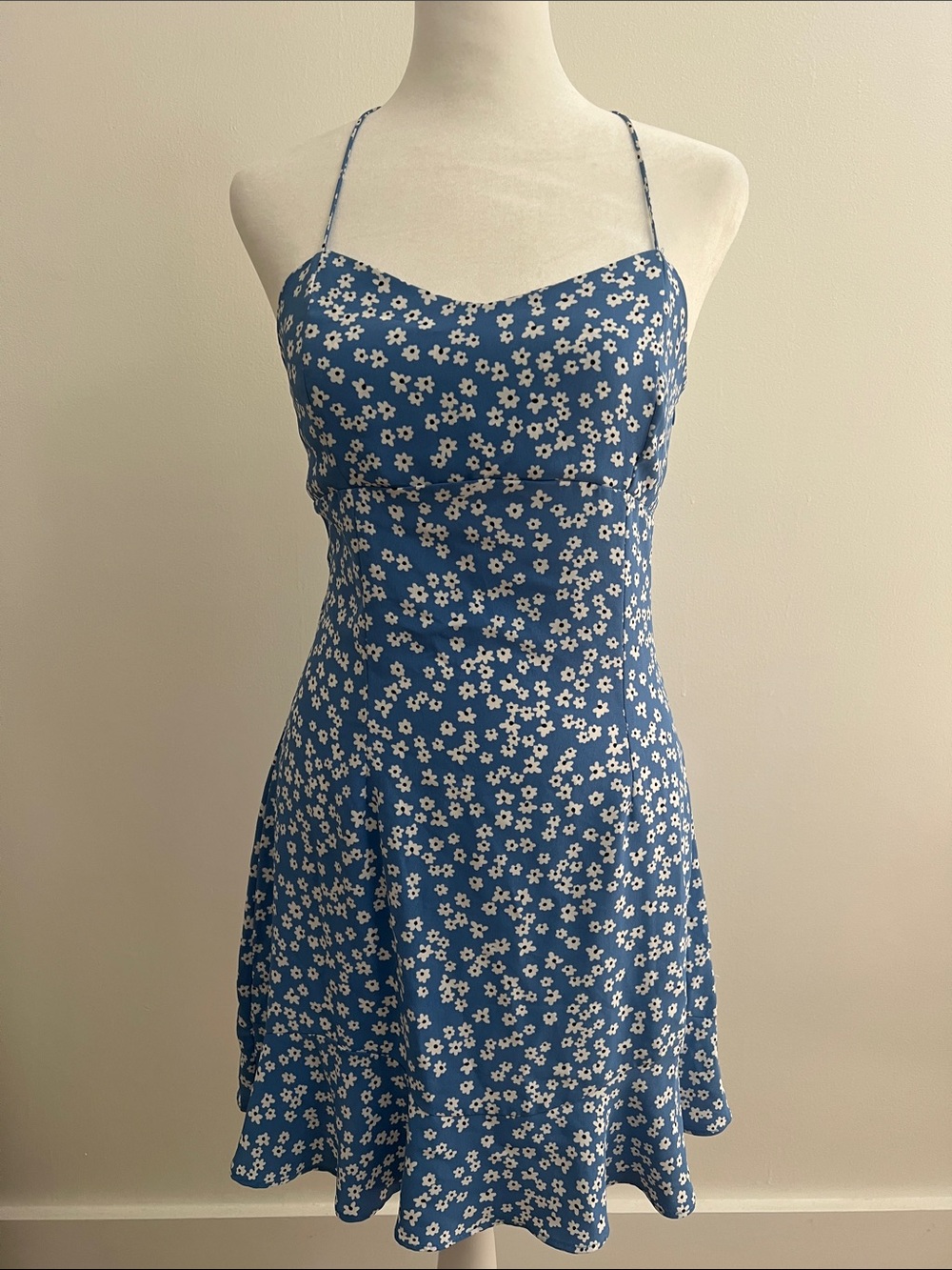 Zara Blue Floral Slip Dress